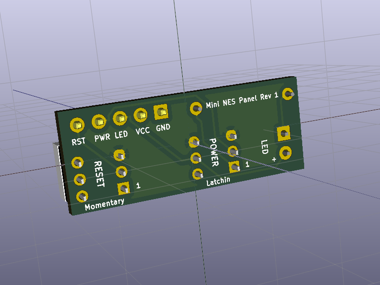 Mini NFC NES front panel PCB back render